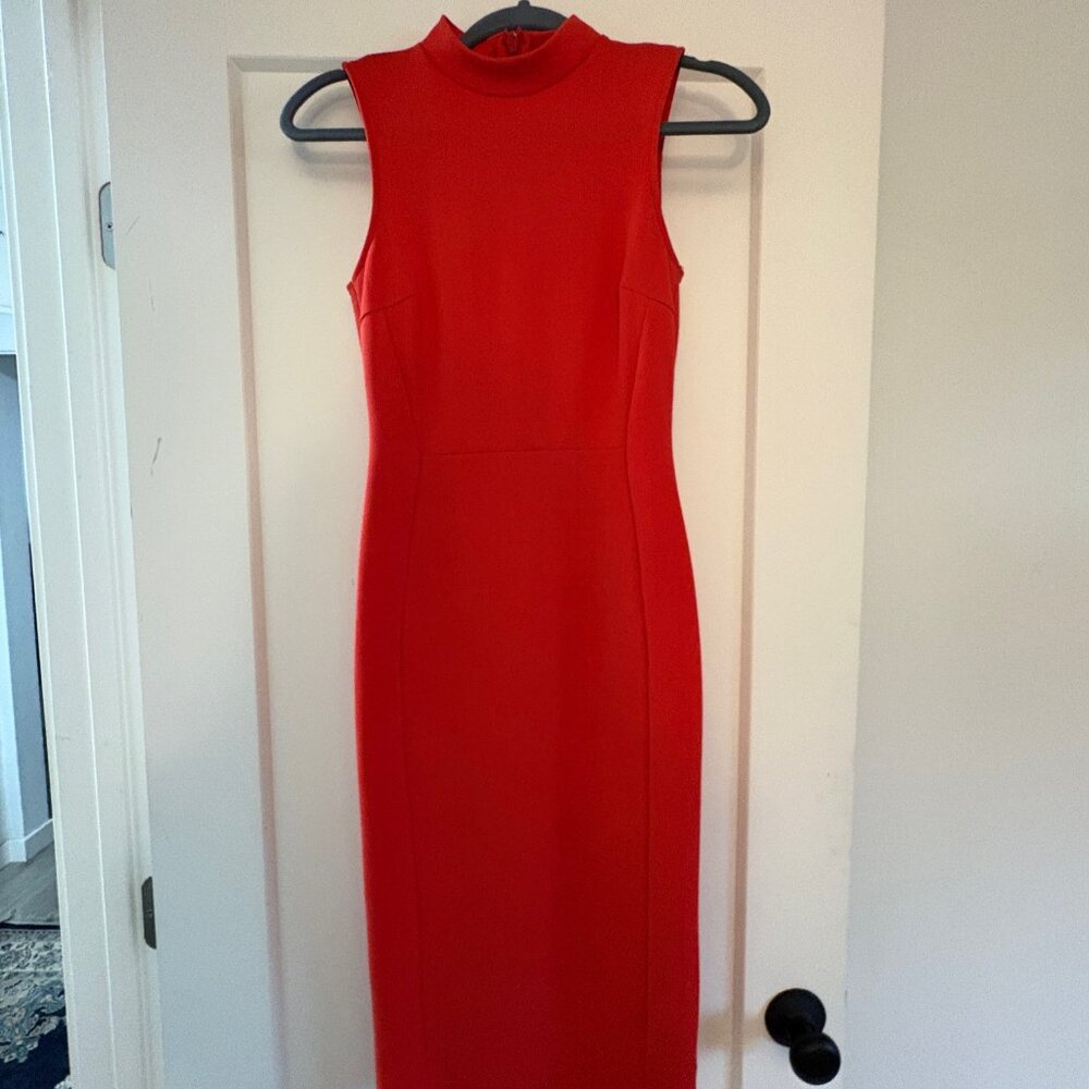 Top Shop Red Pencil Dress - Size 2